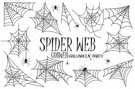 Halloween spider web. JPG+EPS+PNG | Spider web, Silhouette vector, Cobweb