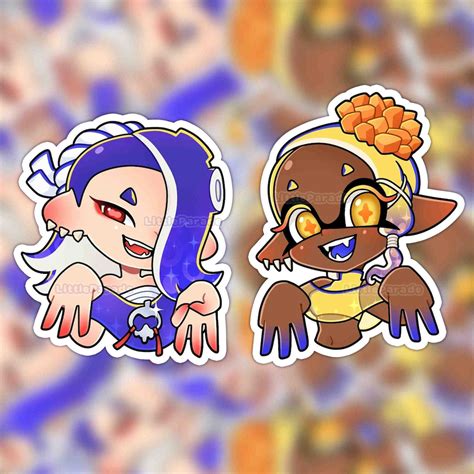 SPLATOON 3 Shiver and Frye Deep Cut Idol Vinyl Stickers Waterproof ...