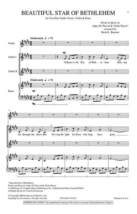 Beautiful Star of Bethlehem Sheet Music by David Brunner (SKU: 48019783 ...