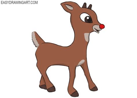 How to Draw Rudolph | Drawings, Easy drawings, Cartoon drawings