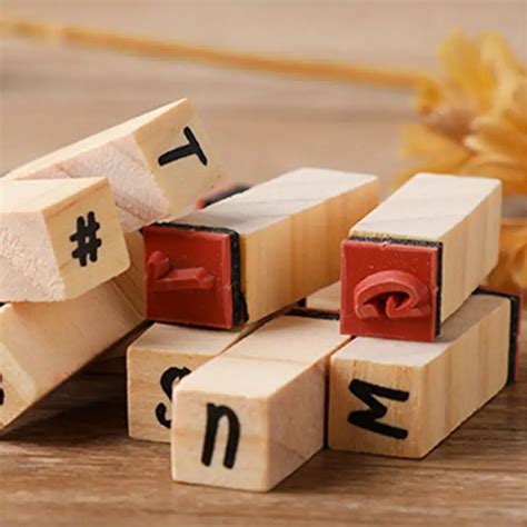 Wooden Rubber Stamps Alphabet Letter/number Stamps Stamper - Temu