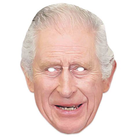 King Charles Smiling Cardboard Face Mask | Partyrama