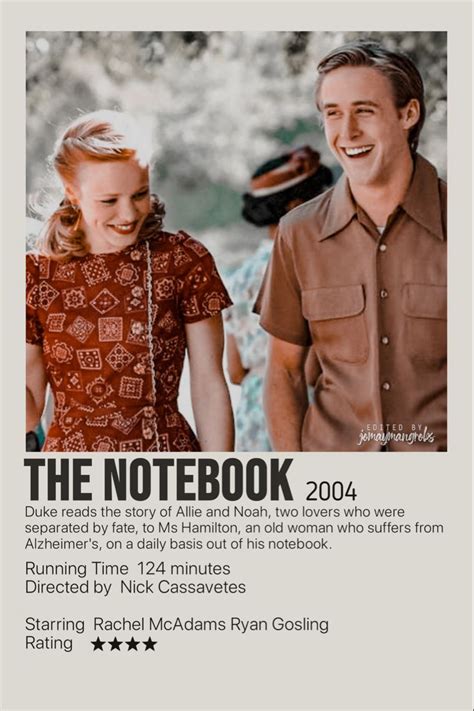 The Notebook Minimalist Poster | Ryan gosling movies, Nicholas sparks ...