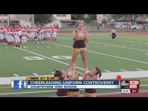 Cheerleader's uniforms are inappropriate says school that provides them ...