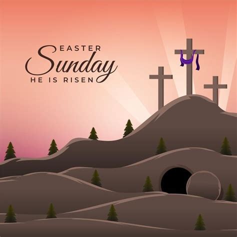 Free Vector | Easter sunday illustration | Easter sunday, Easter sunday ...