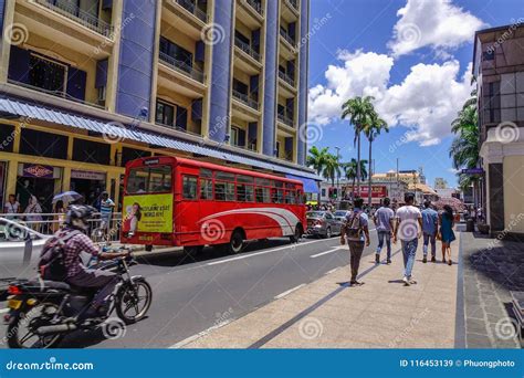 Street in Port Louis, Mauritius Editorial Stock Image - Image of avenue ...