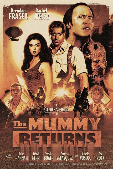 THE MUMMY and THE MUMMY RETURNS Poster Art Created by Artist Nate ...