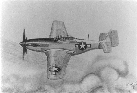 P51 Mustang Sketch at PaintingValley.com | Explore collection of P51 ...