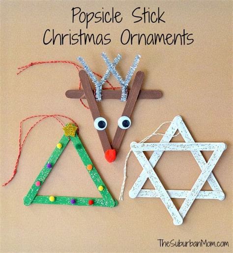 Christmas Tree Ornament Using Popsicle Sticks | Holliday Decorations