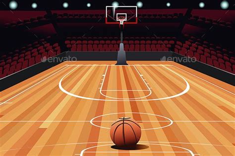 Basketball on Floor | Basketball, Ideas for baskets, Vector