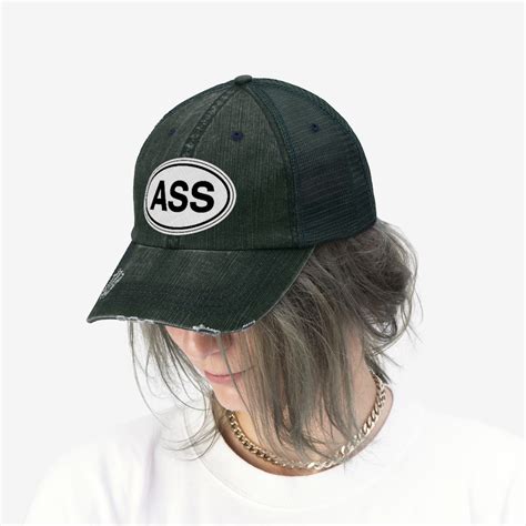 Unisex Trucker Hat - Embroidered - ASS (Asshat) - Boomshacalaca