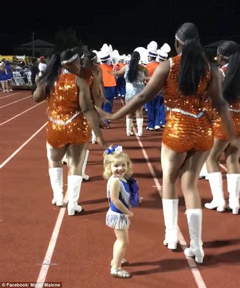 Little girl mimics Southwood High School majorettes' dance | Daily Mail ...