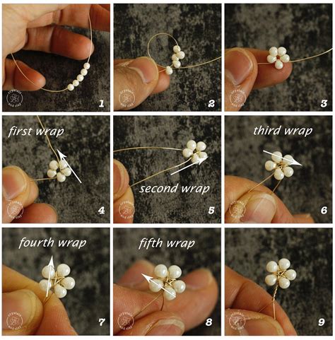 Jewelry Making Basics 7 -- Three ways to make beaded flower | Diy wire ...