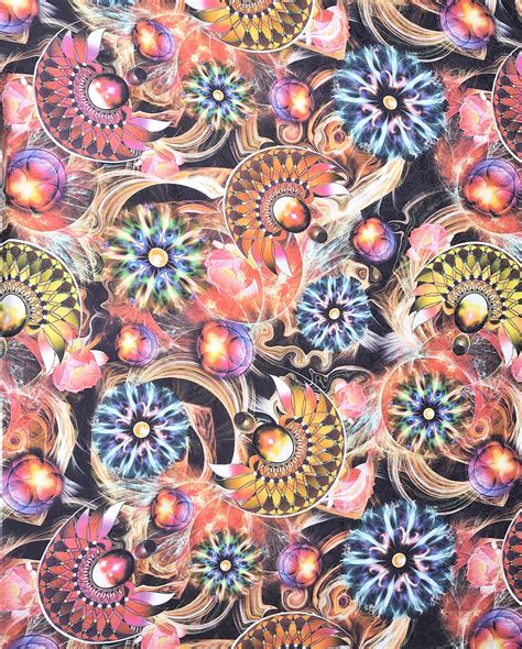 Multi-Color Fabric with Self Weave and Digital Printed Flowers | Exotic ...