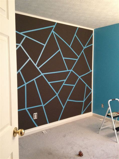 Wall Paint Design Ideas With Tape - DIY