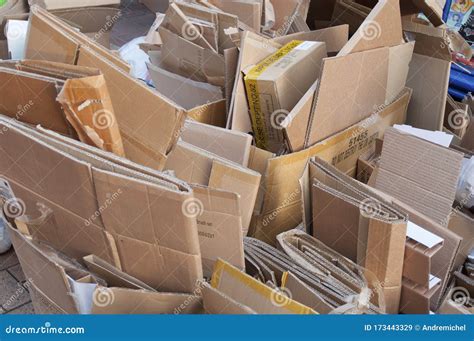 Cardboard Boxes for Recycling Editorial Stock Image - Image of card ...