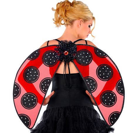 Ladybug Wings Halloween Costume Accessories for Adults, One Size ...