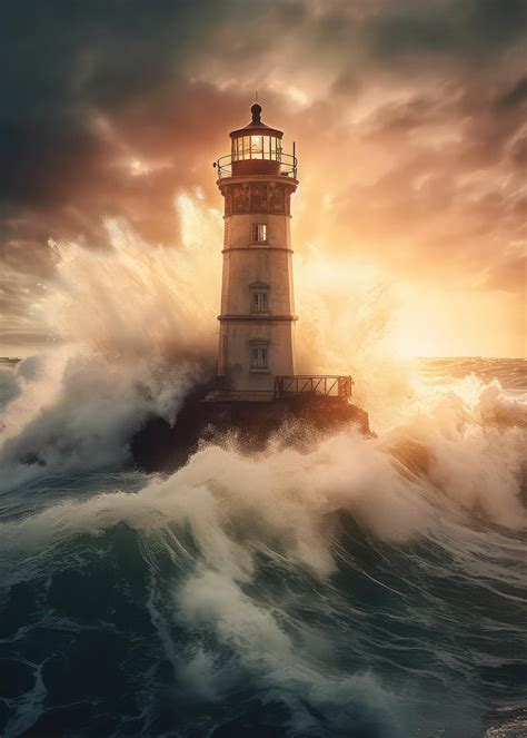 Lighthouse in storm Photograph by Lauren Blessinger - Fine Art America