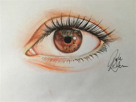 Blue Eye - original colored pencil drawing - accesoriifrizerie.ro