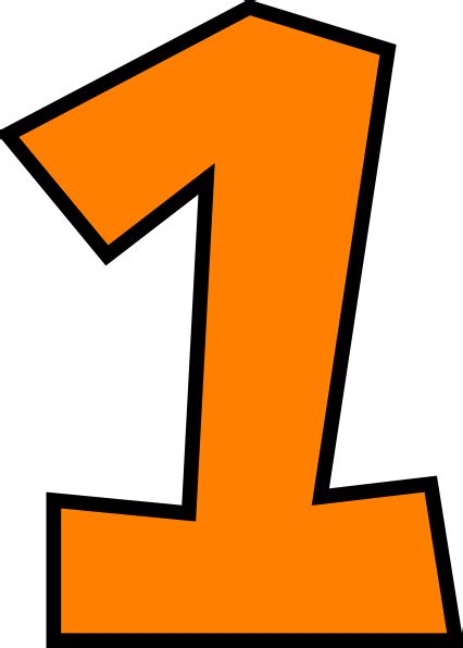 1 Clipart Orange Number Orange Number 1 Clipart Transparent Cartoon Images