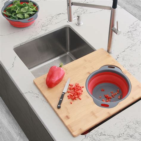 Kitchen Sink With Cutting Board And Strainer – Things In The Kitchen