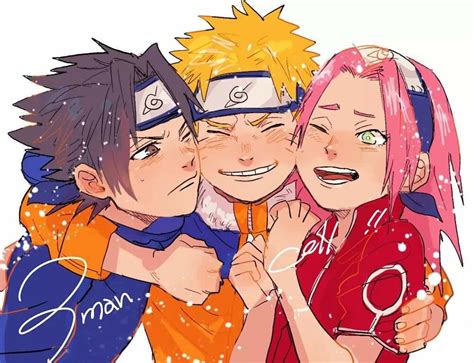 Team 7 - Sasuke Uchiha, Naruto Uzumaki, Sakura Haruno ♥♥♥ #FanArt ...