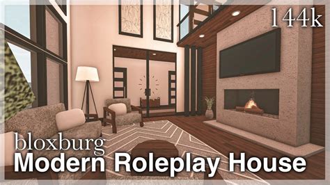 Bloxburg - Modern Roleplay House Speedbuild (interior + full tour ...