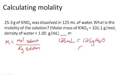 Molality - Example 1 ( Video ) | Chemistry | CK-12 Foundation