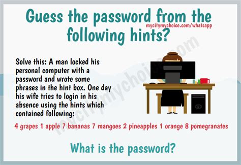 Guess the password from the following hints? | Whatsapp Puzzle