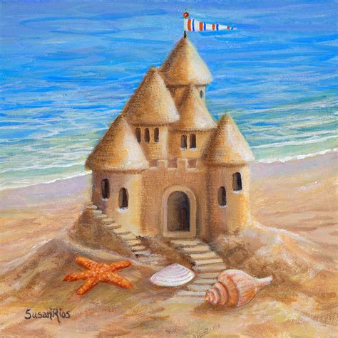 "Sand Castle", a print available on www.susanriosdesigns.etsy.com ...