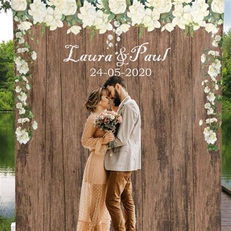 Rustic Floral Wedding Backdrop | Rustic Wedding Background – iJay Backdrops