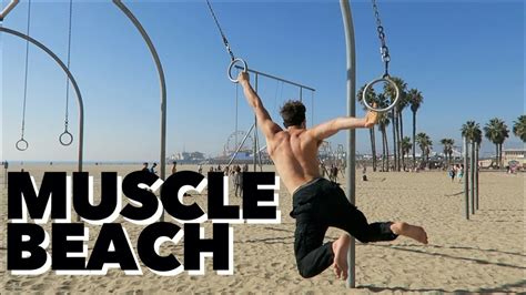 SANTA MONICA MUSCLE BEACH WORKOUT!!! HEAVEN ON EARTH! - YouTube