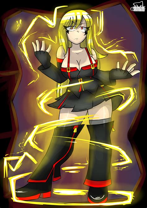 Electric Girl - COMMISSION by BlackArabi on Newgrounds