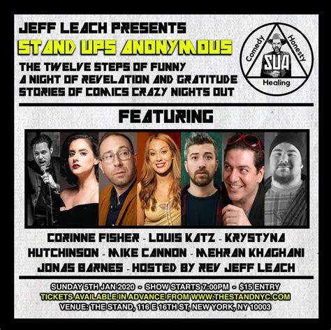 JEFF LEACH presents STAND UPS ANONYMOUS on January 5, 2020 | The Stand ...