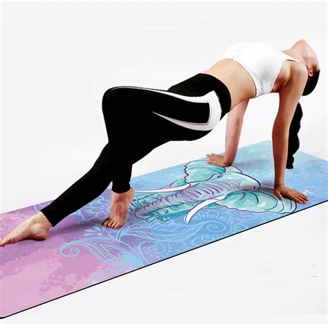 Natural Rubber+Suede Eco friendly Non slip Comfortable Yoga Mat Fitness ...