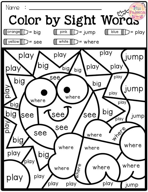 Sight Word Coloring Page Kindergarten - 186+ File SVG PNG DXF EPS Free