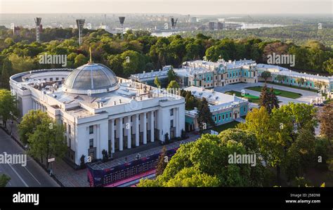 KIEV, UKRAINE - MAY 6, 2017: Verkhovna Rada building (parliament house ...