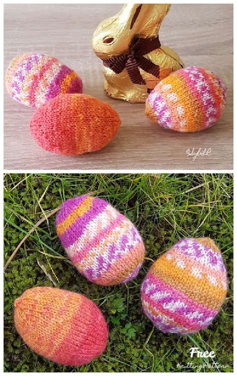 Knit Easter Eggs Free Knitting Patterns - Knitting Pattern | Diy sewing ...