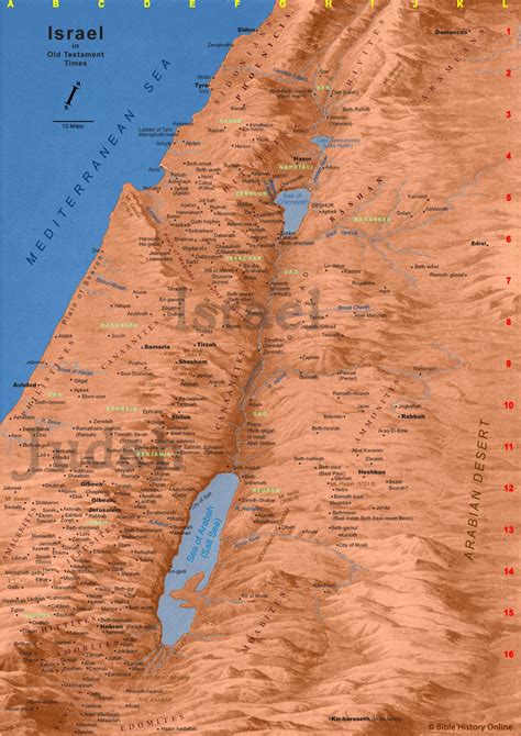 Map Of Israel Old Testament - Abbe Lindsy