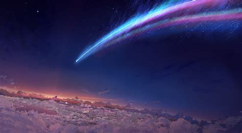 HD wallpaper: clouds, comet, Kimi no Na Wa, sky, Your Name | Wallpaper ...