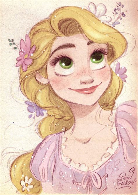 Rapunzel By David Gilson Dibujos Bonitos Princesas Disney Dibujos ...