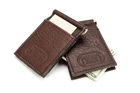 Bison Leather Money Clip Wallet | semashow.com