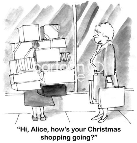 Christmas shopping - Cartoon Resource