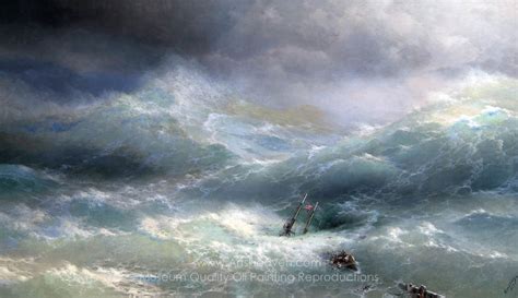 Ivan Aivazovskiy The Great Storm at Sea Painting Reproductions, Save 50 ...