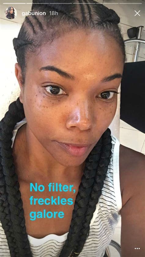 Gabrielle Union Just Celebrated Her Freckled Skin With a No-Makeup ...