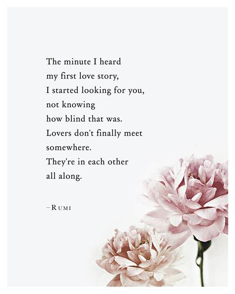 Rumi love poem The minute I heard my first love story | Etsy