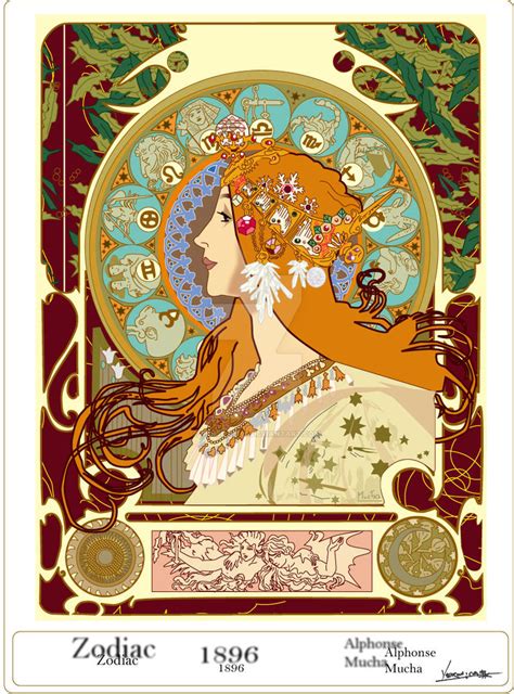 zodiac alphonse mucha by fiolina1990 on DeviantArt