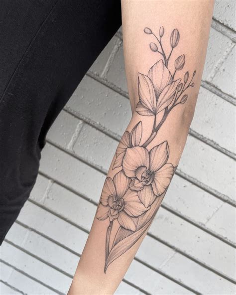 Orchid Flower Forearm Tattoo | Best Flower Site