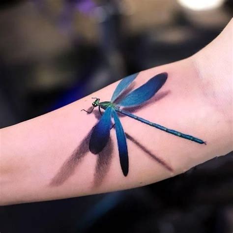 Beautiful bright dragonfly. Style: Realistic. Color: Blue. Tags: 3D ...