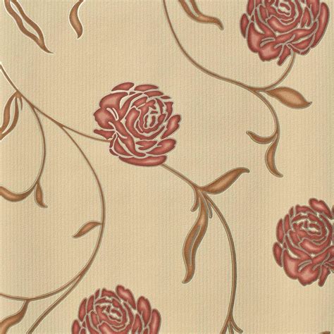 Vintage Red Rose Branches Wallpaper – AapKaPainter WallPapers